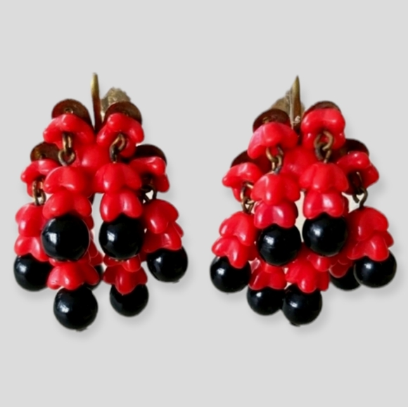 Vintage Mid Century Made in Germany Screw Back Earrings - Picture 3 of 8
